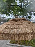 Parasol de patio en paille synthétique LS PE, style Tiki, anti-UV, pour jardin, bord de piscine et plage, parasol tropical d'extérieur