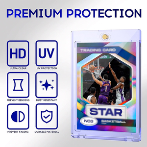 Porte-cartes magnétique transparent 35PT pour cartes de jeu, cartes à collectionner, protection des cartes, porte-cartes magnétique à une touche, Pokemoned - Product Image 2