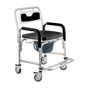 Silla Inodoro de Acero Inoxidable con Capacidad de 250 Kg, Inodoro Portátil para Personas Mayores y Pacientes con Discapacidad, Uso en Interiores - Product Image 1