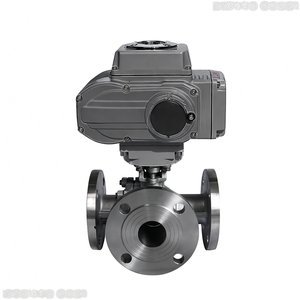 วาล์วบอลไฟฟ้าแบบมีมอเตอร์ COVNA รุ่นสั่งซื้อยุติเร่งด่วน ขนาด 3 นิ้ว 3 ทาง แบบ L-Port  วัสดุ CF8M สแตนเลส ชนิดหน้าแปลน - Product Image 4