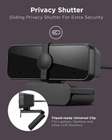 Webcam 4K dengan mikrofon 12MP USB, kamera Web komputer dengan Remote kontrol