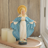 Produits en stock Statues religieuses catholiques en résine Statue de la Madone et de l'Enfant Statue de la Vierge Marie Bronze moderne Vierge Marie