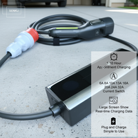 Câble de charge portable pour voiture électrique GBT 16A, 3 phases, 11 kilowatts, chargeur de voiture électrique AC