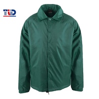 Veste d'entraîneur en nylon coupe-vent imperméable pour le sport, le voyage et la vente en gros de veste d'entraîneur en nylon avec logo brodé personnalisé pour hommes