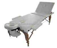 Salon de beauté professionnel Extra large Table De Massage lit Portable léger debout 3 fois Table De Massage en bois