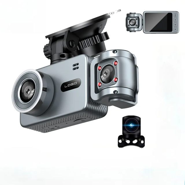 2026 Latest 4K+720p+720P 3 Lens Night Vision Car Vehicle Dashboard Camera 2inch G-sensor Parking Mode UHD 4K WIFI Car Black Box