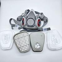 Ensemble de masques anti-poussière 6200, respirateur réutilisable, masque de sécurité pour le visage avec filtre, ensemble complet