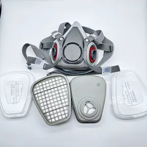 먼지 마스크 세트 6200 재사용 가능한 호흡기 안전 안면 마스크 필터 풀 세트