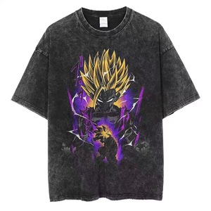 <span class=keywords><strong>T</strong></span>-<span class=keywords><strong>shirt</strong></span> Homme Personnalisé par Fabricants, Noir Épais 100% Coton Délavé à l'Acide, Graphique Vintage Anime <span class=keywords><strong>Dragon</strong></span> <span class=keywords><strong>Ball</strong></span> Z Son Goku - Product Image 6