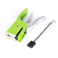 Mini agrafeuse en métal et plastique rose personnalisable Type de pince manuelle pour le bureau et l'école Couleur personnalisable