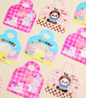 Sac à bonbons pour enfants, imprimé couleur personnalisable, motif ours et lapin de dessin animé mignon, étanche, avec fermeture à lien, qualité alimentaire, idéal pour les fêtes