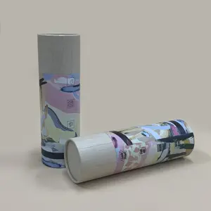 Imballaggio compostabile del tubo della biancheria intima del tubo di carta del cilindro rotondo di Kraft di Logo personalizzato di alta qualità