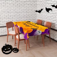 Nappe carrée en PVC imperméable, moderne et écologique, personnalisée pour la décoration de fête d'Halloween