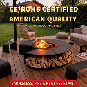 Brasero extérieur moderne, foyer personnalisable adapté aux jardins de villas et <span class=keywords><strong>au</strong></span> <span class=keywords><strong>chauffage</strong></span> domestique, avec fonction barbecue - Product Image 1