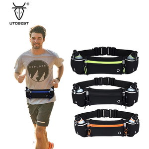 Cangurera Riñonera Deportiva de Neopreno para Correr con Logo Personalizado, Soporte para Botellas de Agua, Bolsa Impermeable para Senderismo al Aire Libre, Cinturón con Dos Botellas de 170ml - Product Image 2