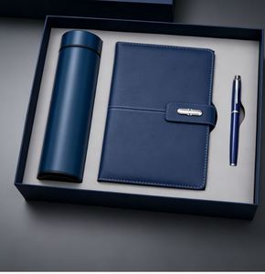 Customized Logo Leather Notebook Corporate Gift Set A5 Diary Wholesale Promotional Luxury Business Pen USB Drive <b>Note</b> <b>Book</b> Set - Product Image 3