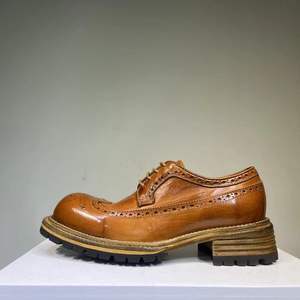 Chaussures Oxford pour hommes en cuir véritable de haute qualité, style business-casual, semelle épaisse, fermeture à lacets, élégantes - Product Image 3