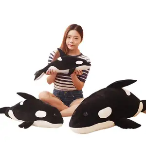 Aifeit ของเล่นชีวิตในทะเลของเล่นเด็กตุ๊กตาปลาวาฬสัตว์ตุ๊กตาของเล่น FOT ตกแต่งห้องจริงนุ่มปลาวาฬถือยาวหมอนข้าง