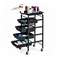 Chariot de Salon de Beauté U-T25A, Chariot Roulant pour Salon de Coiffure