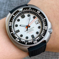 Tandorio titane matériel tortue montre automatique hommes 200M étanche vadrouille cadran 120 clics lunette bande tropicale plongeur Reloj Hombre