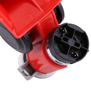 แตรไฟฟ้าสองโทนสี<span class=keywords><strong>แดง</strong></span>ขนาดกะทัดรัด12V,สำหรับรถบรรทุกมอเตอร์ไซค์อเนกประสงค์ - Product Image 4