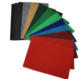 100 Polyester Triển Lãm 180G/Sqm Ribbed Thương Mại Đứng Sàn Red Carpet Thiết Kế Riêng Của Bạn Thảm Cho Sân Chơi Ngoài Trời - Product Image 1