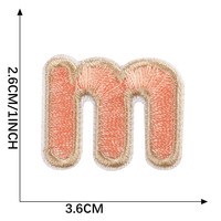 Fer sur adhésif thermofusible brodé petites lettres A-Z Patch pour bricolage chapeaux Jeans sacs porte-clés décoration broderie Patch