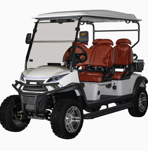Carrito de Golf Eléctrico de 4 Plazas con Asientos Orientados hacia Adelante, de Acero Inoxidable, 24 km/h, con Batería de Litio, Elevado para Carretera, para Caza, Venta al Por Mayor - Product Image 1