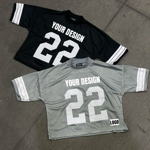 Blank Designed Y2K Boxy <strong>Jersey</strong> for Men and Women Hip Hop Printed and Embroidered Logo Breathable American Football <strong>Jersey</strong> - Product Image 2