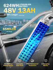 Actbest Ranger 2.0 米国送料無料 26インチ ピーク1500W 48ボルト ファットタイヤ電動自転車 - Product Image 4