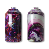 Bouteille de parfum Fabricant chinois Conception unique Logo Huile givrée Plat Rond Luxe Bouteille de parfum 100ml