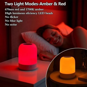 670nm Red Light Therapy <b>Lamp</b> Dimmable LED Sleep Aid Abs Light Box USB Rechargeable Touch Control for Bedroom Yoga - Product Image 4