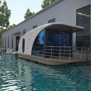 Cabine d'eau de luxe haut de gamme hors réseau flottant Glamping Pods <span class=keywords><strong>Immobilier</strong></span> Bleu Économie Acier École Chambre Parc Villa Maison - Product Image 6