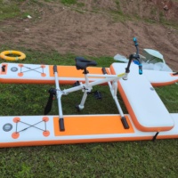 Pédalo pliable et portable, vélo aquatique gonflable pour la visite des lacs et les loisirs aquatiques
