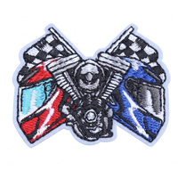 Patch brodé de camion de course thermocollant pour vêtements, vestes et sacs à dos