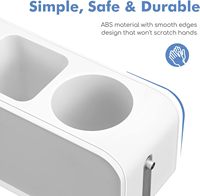 Porte-accessoires pour tableau blanc 24x9 cm, porte-marqueur avec une gomme magnétique pour tableau blanc