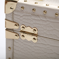 Mini-coffret à bijoux rectangulaire fait main pour femme, sac à main mini-coffret fait main