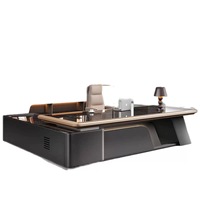 Scrivania in Legno di Lusso Moderna Personalizzata di Alta Qualità, Estensibile, Arredamento per Ufficio, per Casa o Dirigenti, Manager, CEO