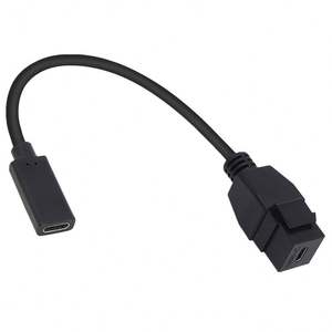 USB 3.1 Type-c C Femelle USB Type C Femelle Montage Panneau Prise Murale Adaptateur Câble 0.2m pour Caméra Ordinateur Tresse Insert Face Plate - Product Image 6