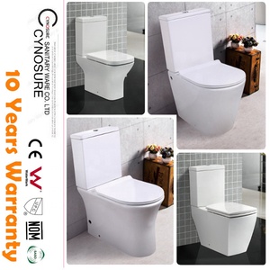 Washdown tầng gắn nhà vệ sinh <span class=keywords><strong>Ghana</strong></span> <span class=keywords><strong>WC</strong></span> nhà vệ sinh nhà sản xuất không có vành S/P-trap hai mảnh nhà vệ sinh gốm - Product Image 1