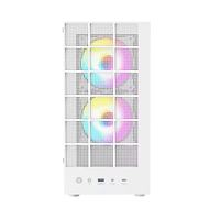 Boîtier de jeu AntarcChill OEM ODM Mid Tower en verre trempé blanc, châssis d'ordinateur Micro ATX MATX, boîtier de PC de jeu