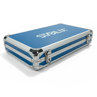 Étui portable en aluminium dur gris avec valise de cabine en mousse personnalisée pour appareils médicaux ou autres Support personnalisé OEM