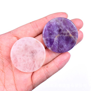 หินคริสตัลธรรมชาติสำหรับงาน DIY แกะสลักได้ รูปทรงวงกลม ขนาด 4 ซม. หินแท้ - Product Image 2