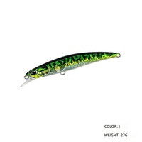Leurre Artificiel Japonais Dur Affleurant Type Minnow 27g/110mm pour Lancer à Longue Distance pour la Pêche au Poisson-son et en Mer Modèle 9051