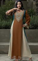 Robe Abaya élégante, légère et respirante pour femmes, nouveau style, vêtement musulman traditionnel, accessoire en polyester