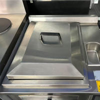 Grill électrique intelligent 3KW avec écran tactile et four inférieur, machine à petit-déjeuner multifonctionnelle pour restaurant de restauration rapide