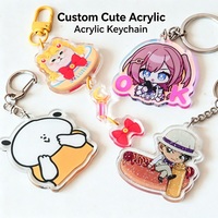 Vente en gros HYX AK13 Porte-clés en acrylique transparent de forme irrégulière, style mode, anneaux, pendentifs colorés transparents, breloques DIY