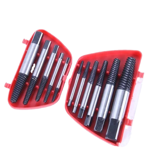 Juego de 8 brocas extractoras de tornillos/parafusos dañados de acero de alta velocidad y aleación de aluminio - Product Image 1