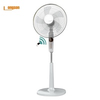 Kipas Angin Berdiri 16-Inci Tenaga Surya & Baterai, Logo Dapat Disesuaikan, Remote Control, Layar LED, Tinggi Dapat Diatur, Timer - Untuk Penggunaan Luar Ruangan & Hotel