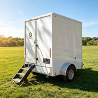 Promotion : Remorque WC Mobile avec Douche, 1 Cabine, Toilettes Portables de Luxe, Cabine Individuelle